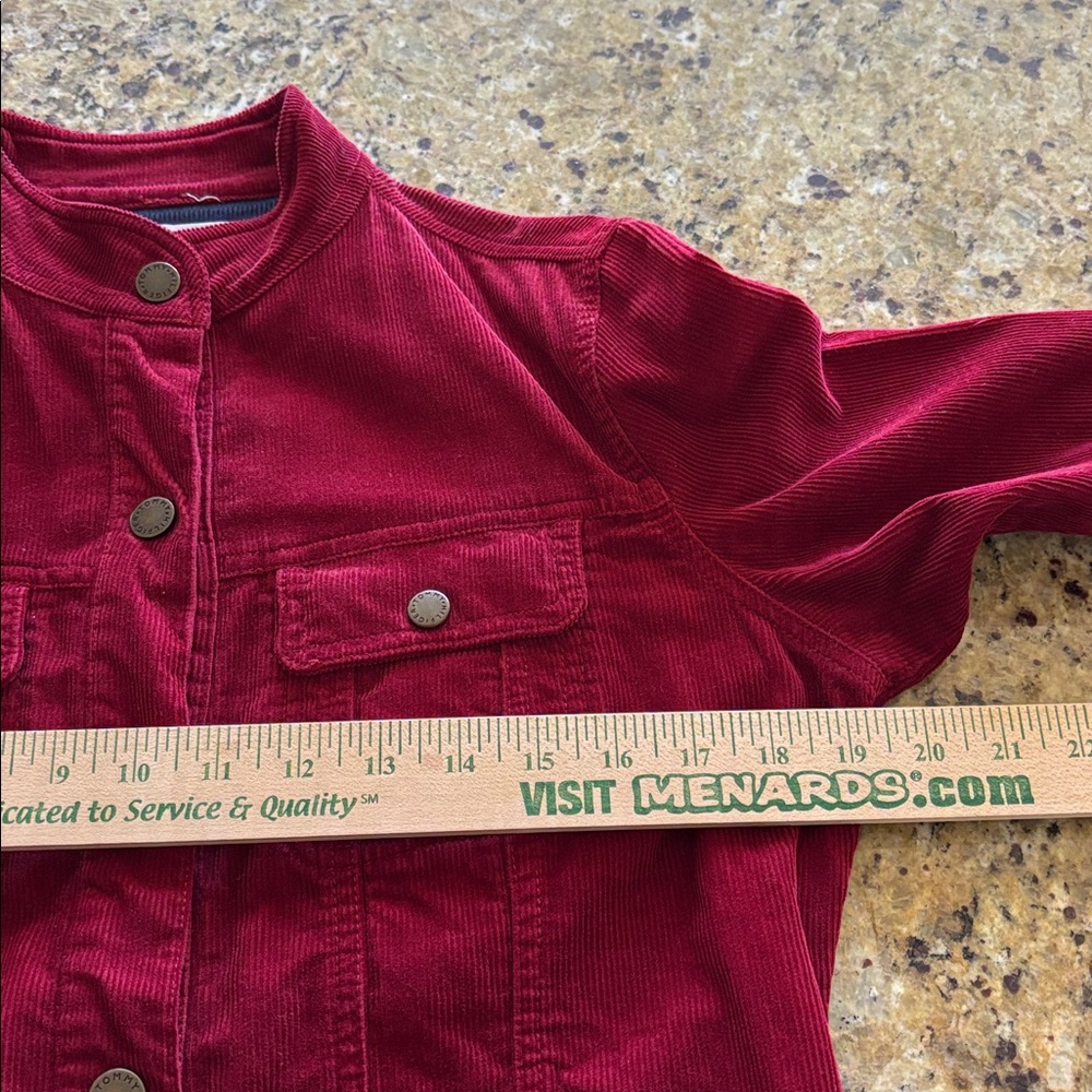 corduroy red jacket Tommy Hilfiger women's‎ size medium y2k - Picture 7 of 10